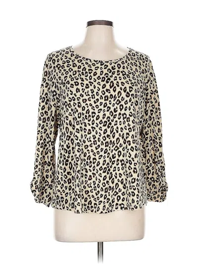Pre-owned Chico's 3/4 Sleeve Blouse In Gold