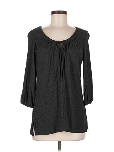 Pre-owned Chico's 3/4 Sleeve Blouse In Gray