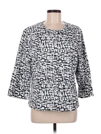 Pre-owned Chico's 3/4 Sleeve Blouse In Gray