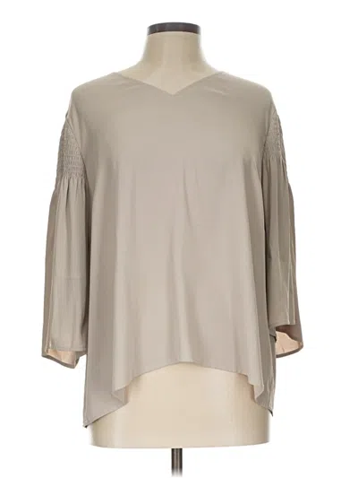 Pre-owned Chico's 3/4 Sleeve Blouse In Gray