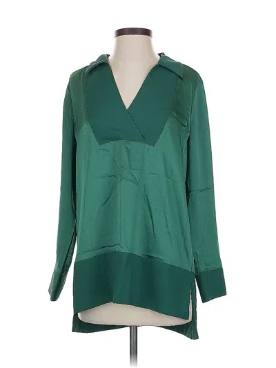 Pre-owned Chico's 3/4 Sleeve Blouse In Green