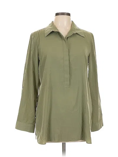 Pre-owned Chico's 3/4 Sleeve Blouse In Green