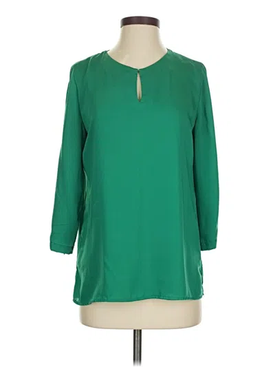 Pre-owned Chico's 3/4 Sleeve Blouse In Green