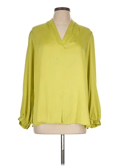 Pre-owned Chico's 3/4 Sleeve Blouse In Green