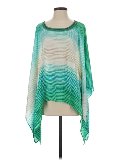Pre-owned Chico's 3/4 Sleeve Blouse In Green