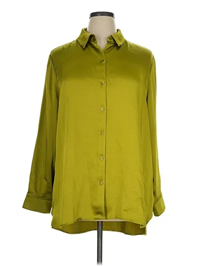 Pre-owned Chico's 3/4 Sleeve Blouse In Green
