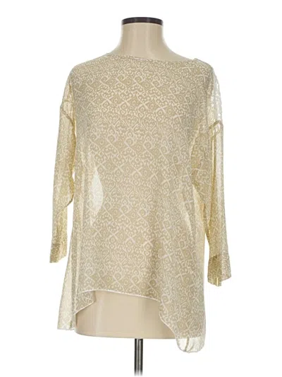 Pre-owned Chico's 3/4 Sleeve Blouse In Ivory