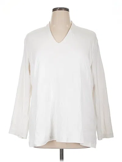 Pre-owned Chico's 3/4 Sleeve Blouse In Ivory