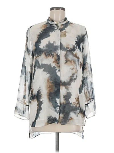 Pre-owned Chico's 3/4 Sleeve Blouse In Ivory