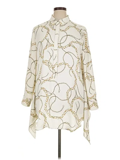 Pre-owned Chico's 3/4 Sleeve Blouse In Ivory