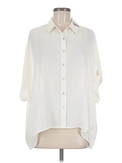Pre-owned Chico's 3/4 Sleeve Blouse In Ivory
