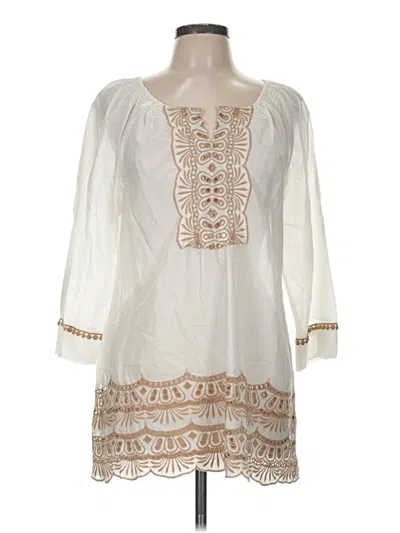 Pre-owned Chico's 3/4 Sleeve Blouse In Ivory