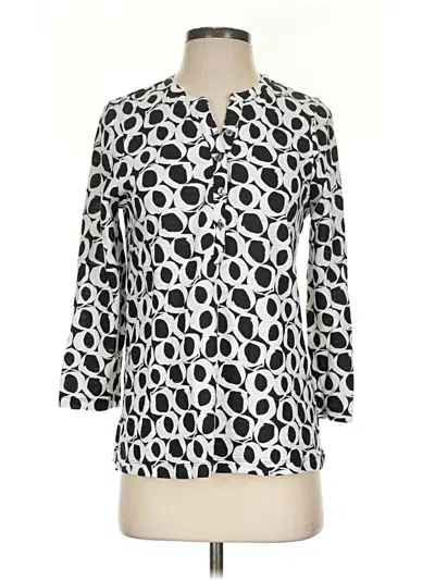 Pre-owned Chico's 3/4 Sleeve Blouse In Ivory