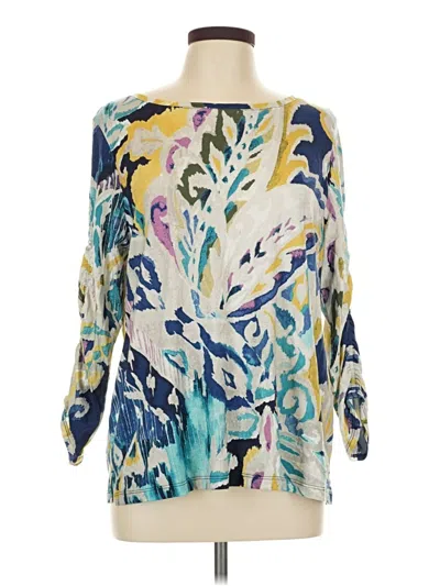 Pre-owned Chico's 3/4 Sleeve Blouse In Ivory