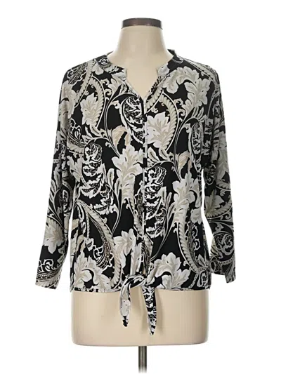 Pre-owned Chico's 3/4 Sleeve Blouse In Ivory