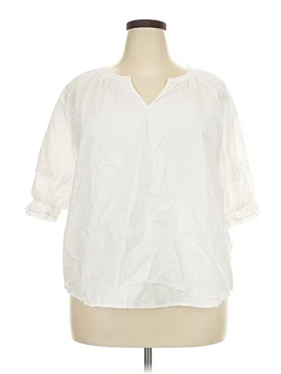 Pre-owned Chico's 3/4 Sleeve Blouse In Ivory