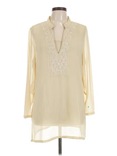 Pre-owned Chico's 3/4 Sleeve Blouse In Ivory