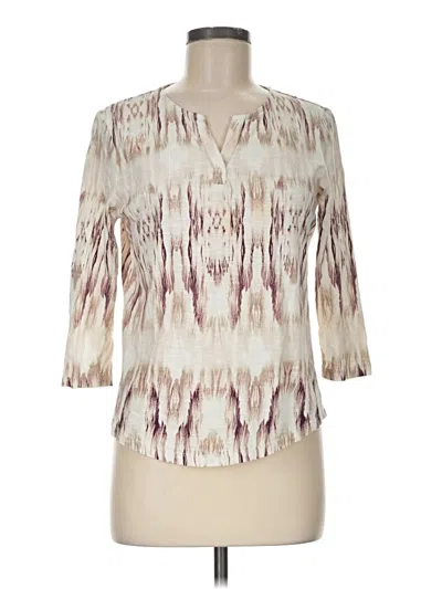 Pre-owned Chico's 3/4 Sleeve Blouse In Ivory