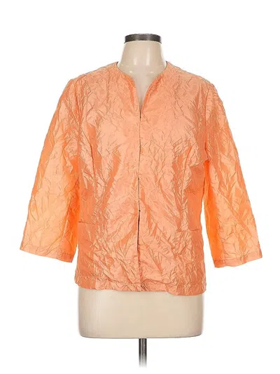 Pre-owned Chico's 3/4 Sleeve Blouse In Orange