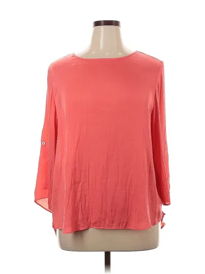 Pre-owned Chico's 3/4 Sleeve Blouse In Orange