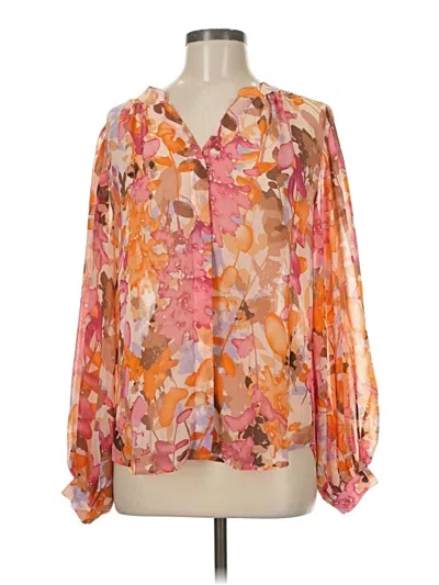 Pre-owned Chico's 3/4 Sleeve Blouse In Orange