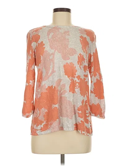 Pre-owned Chico's 3/4 Sleeve Blouse In Orange