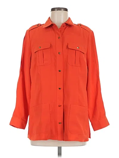 Chico's 3/4 Sleeve Blouse In Orange