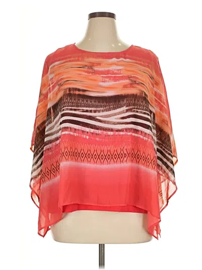 Chico's 3/4 Sleeve Blouse In Orange