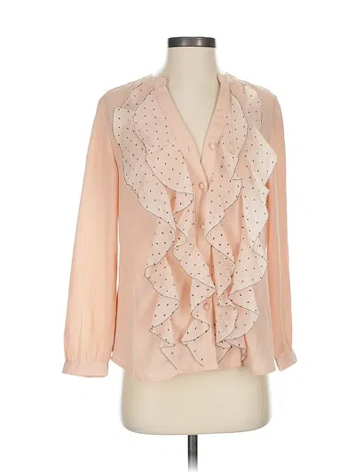 Pre-owned Chico's 3/4 Sleeve Blouse In Pink