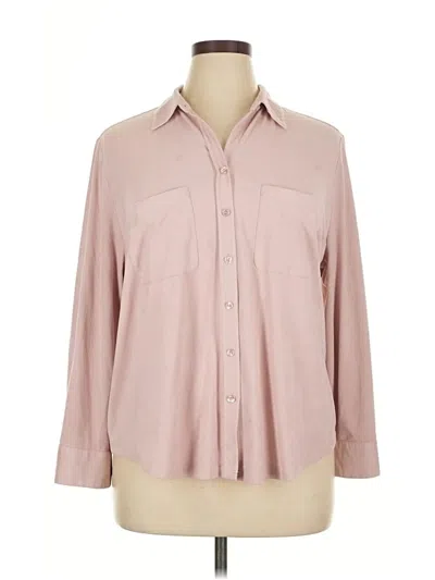 Pre-owned Chico's 3/4 Sleeve Blouse In Pink