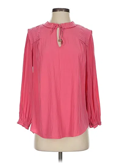 Pre-owned Chico's 3/4 Sleeve Blouse In Pink