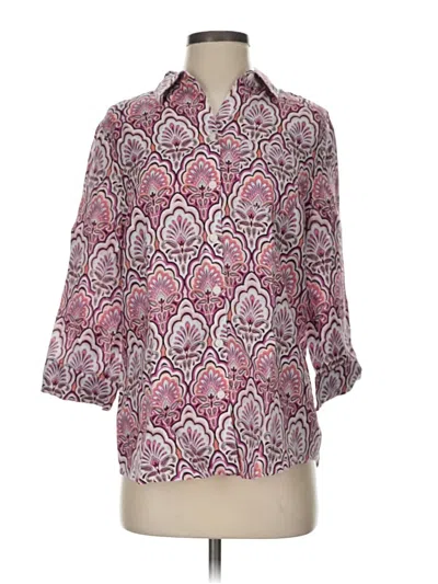 Pre-owned Chico's 3/4 Sleeve Blouse In Pink