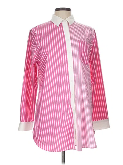 Pre-owned Chico's 3/4 Sleeve Blouse In Pink