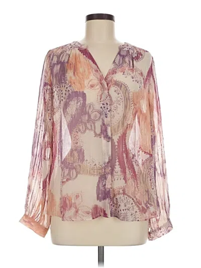 Pre-owned Chico's 3/4 Sleeve Blouse In Pink