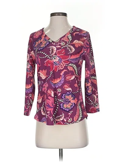 Pre-owned Chico's 3/4 Sleeve Blouse In Purple