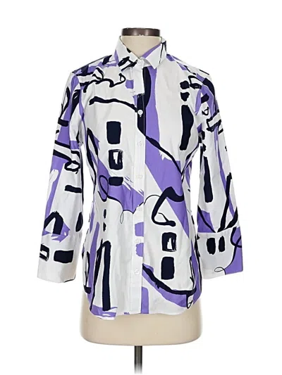 Pre-owned Chico's 3/4 Sleeve Blouse In Purple