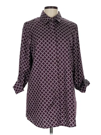 Pre-owned Chico's 3/4 Sleeve Blouse In Purple