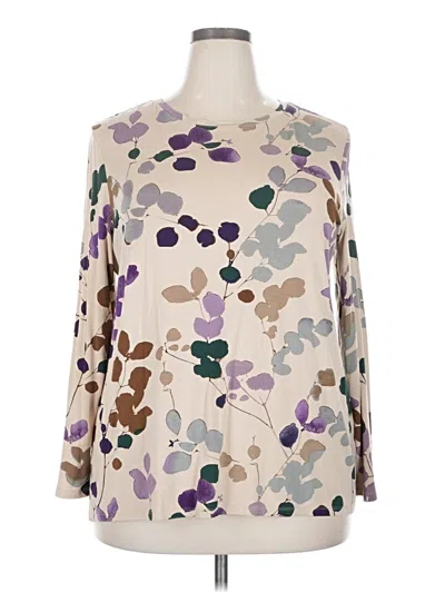 Pre-owned Chico's 3/4 Sleeve Blouse In Purple
