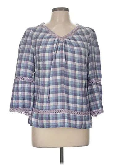 Pre-owned Chico's 3/4 Sleeve Blouse In Purple