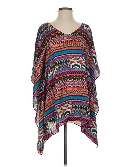 Pre-owned Chico's 3/4 Sleeve Blouse In Purple