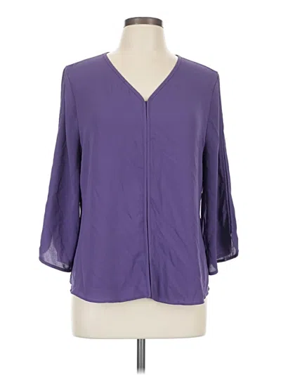 Pre-owned Chico's 3/4 Sleeve Blouse In Purple