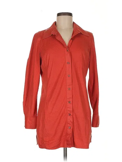 Pre-owned Chico's 3/4 Sleeve Blouse In Red