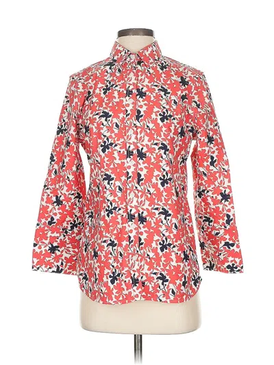 Pre-owned Chico's 3/4 Sleeve Blouse In Red