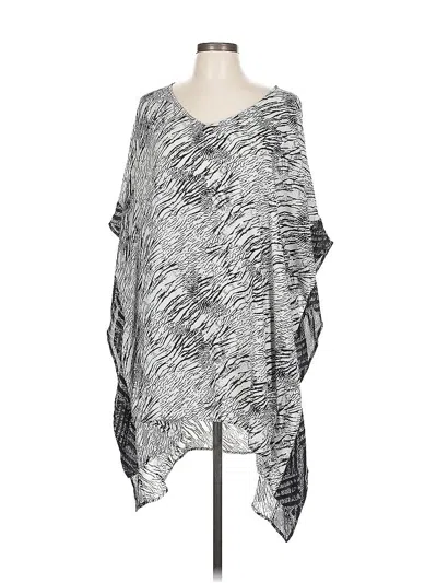 Pre-owned Chico's 3/4 Sleeve Blouse In Silver