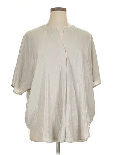 Pre-owned Chico's 3/4 Sleeve Blouse In Silver