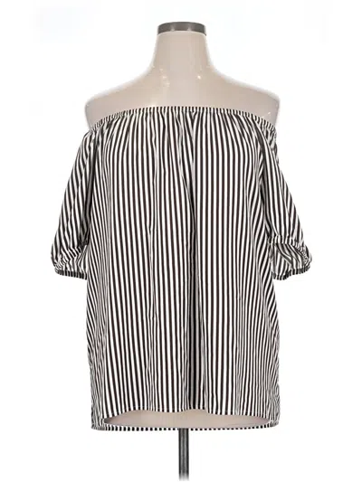 Pre-owned Chico's 3/4 Sleeve Blouse In Silver