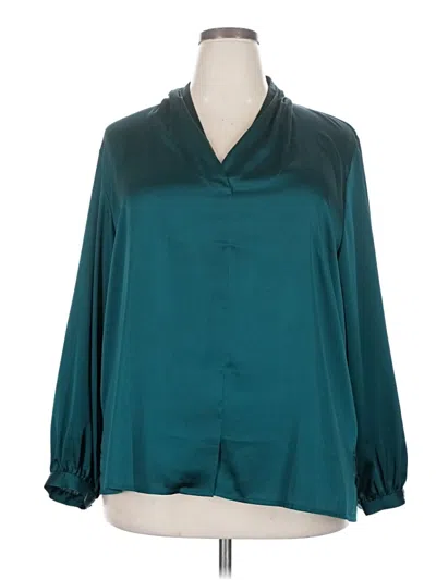 Pre-owned Chico's 3/4 Sleeve Blouse In Teal