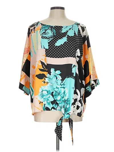 Chico's 3/4 Sleeve Blouse In Teal