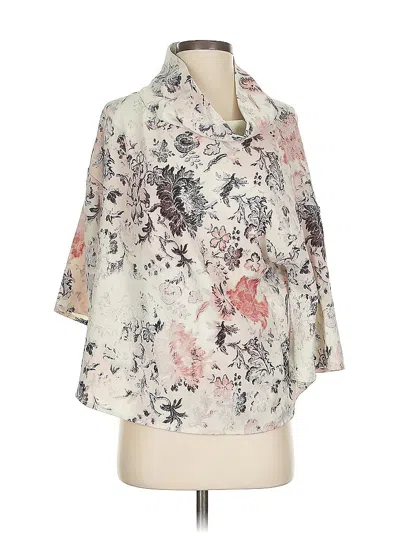 Pre-owned Chico's 3/4 Sleeve Blouse In White