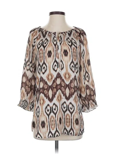 Pre-owned Chico's 3/4 Sleeve Blouse In White